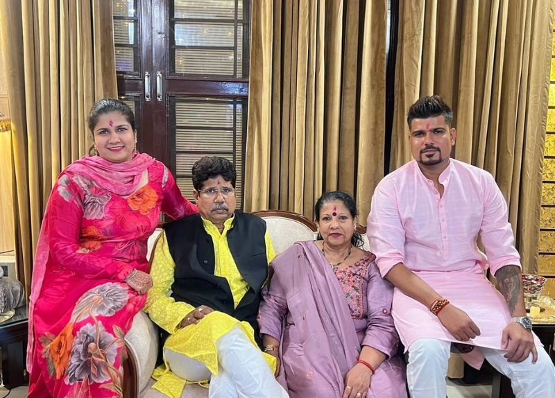 Karn Sharma with his Family