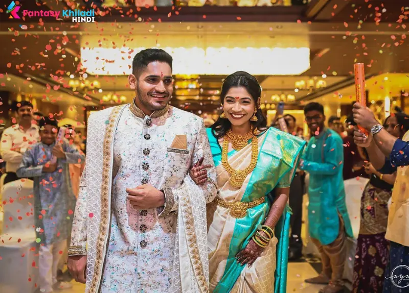 Tushar Deshpande with his Wife