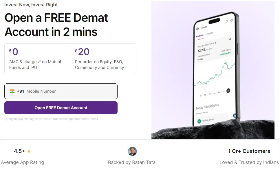 Steps to open free demat account at upstox