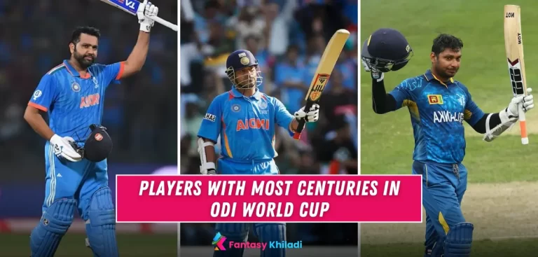ICC ODI World Cup में सर्वाधिक अधिक शतक बनाने वाले खिलाड़ी।