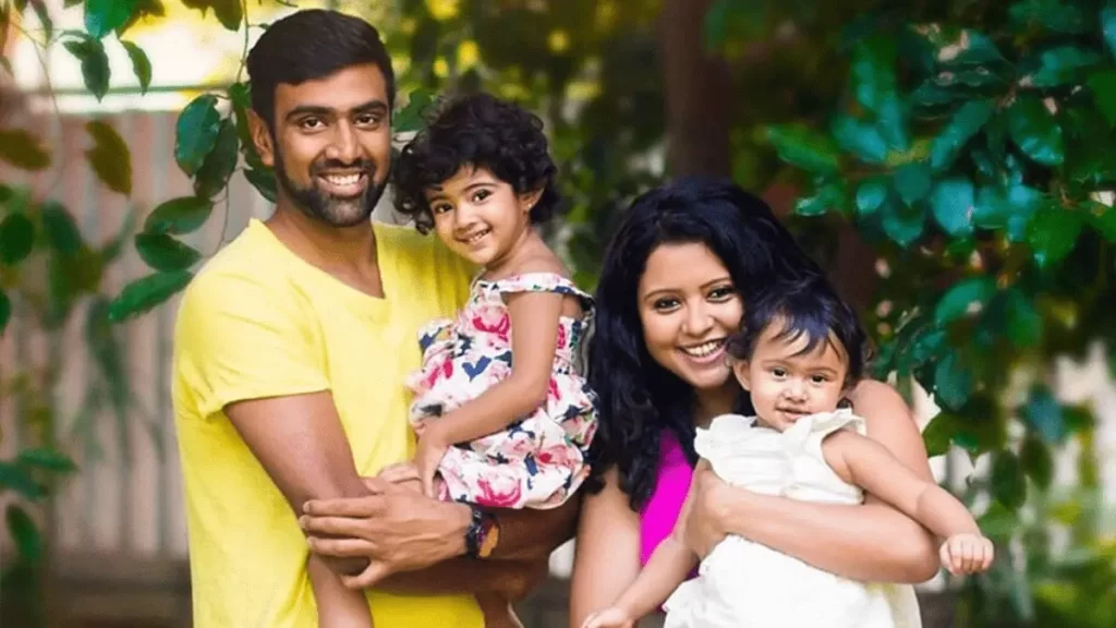Ravichandran Ashwin with his family