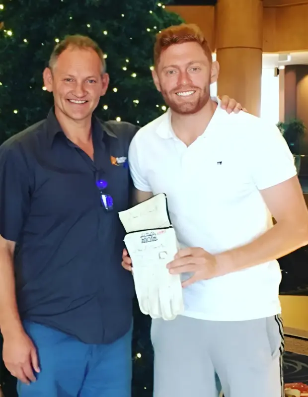 Jonny Bairstow with his Father