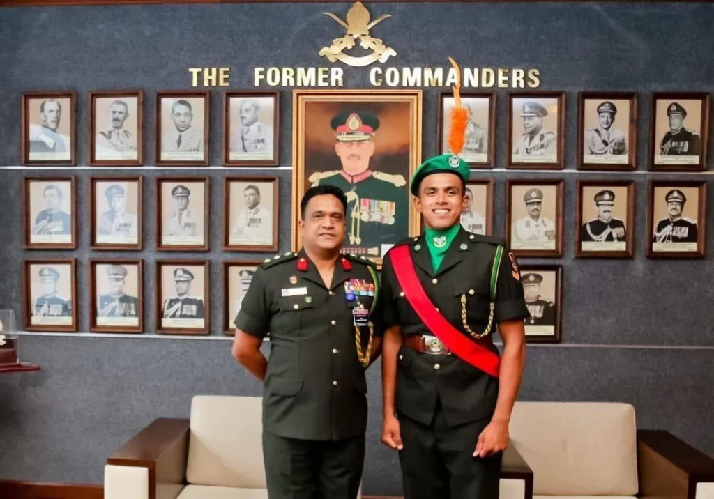 Mahesh Theekshana In Army Uniform