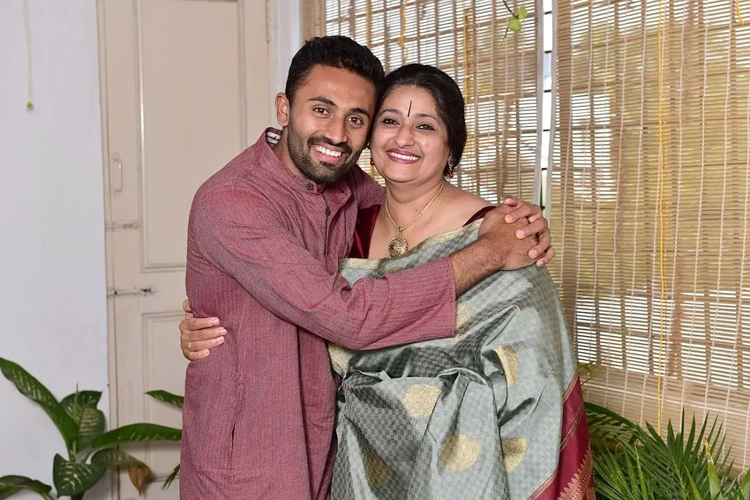 Shreyas Gopal with his mother