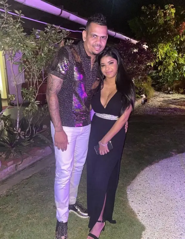 Sunil Narine with his Wife