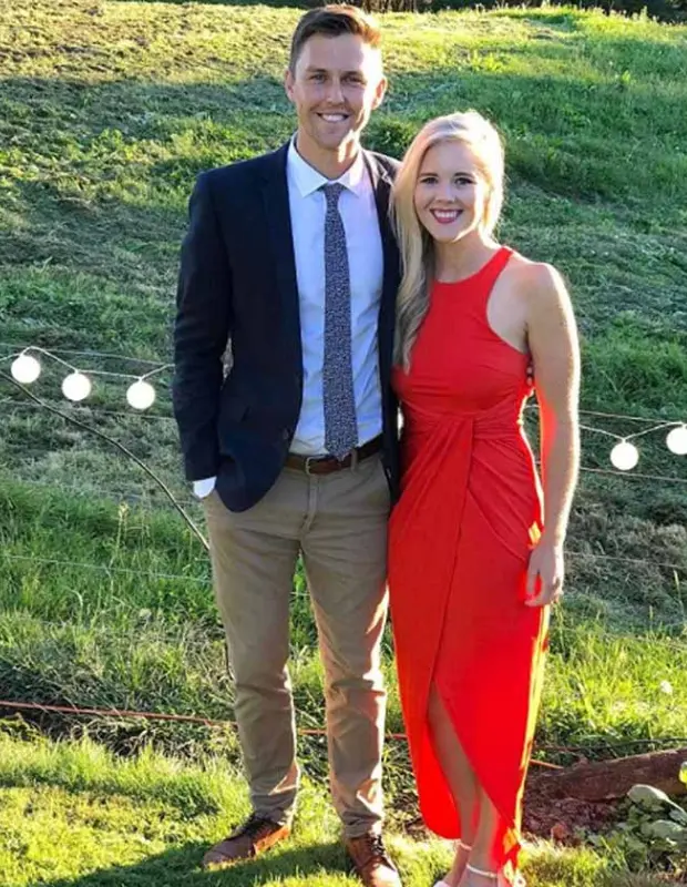 Trent Boult with his Wife