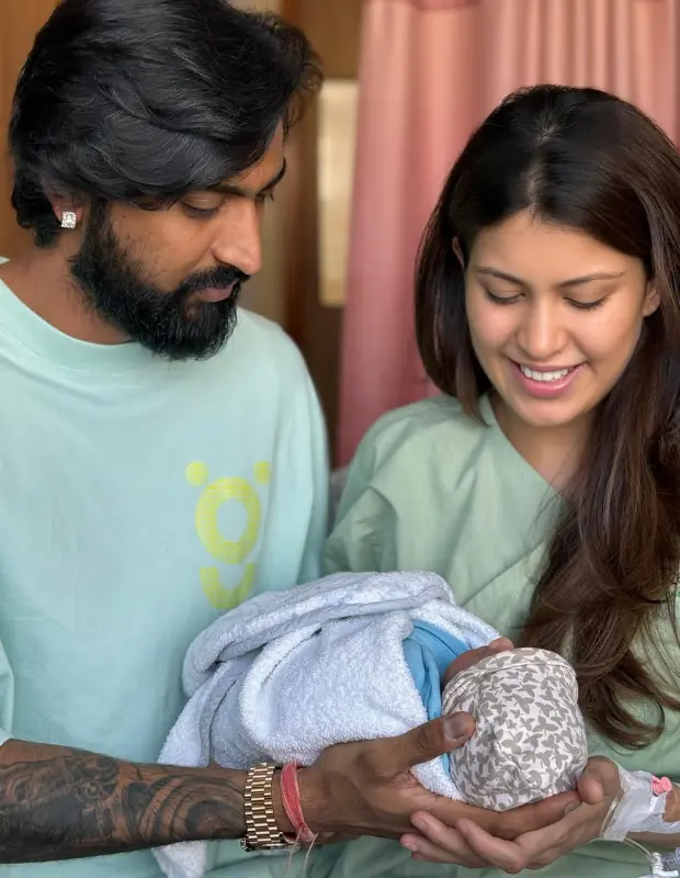 Krunal Pandya Welcomes his New born boy Vayu