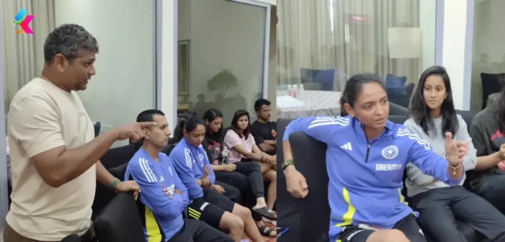 Indian Coach Meets Board President XI (Women) Team Before Warm-Up Match